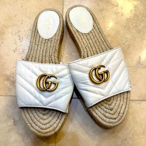 100% guaranteed authentic Gucci Marmont Espadrilles slides / sandals. Size 39.